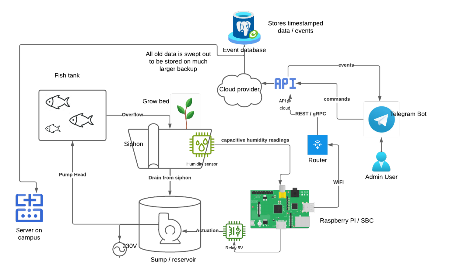 Actual saidham aquaponics setup